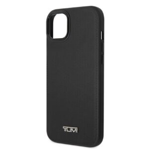 Tumi TUHMP14SRBAK Apple iPhone 14 / 15 / 13 6.1" juodos spalvos kietas dėklas Leather Balistic Pattern MagSafe - Image 6