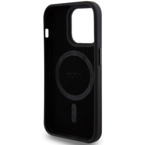 Tumi TUHMP15LRBAK Apple iPhone 15 Pro 6.1" juodos spalvos kietas dėklas with Leather Ballistic Pattern and MagSafe - Image 7