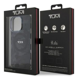Tumi TUHMP15XDLCAG Apple iPhone 15 Pro Max 6.7" pilkos spalvos kietas dėklas with Camo Print and MagSafe - Image 8