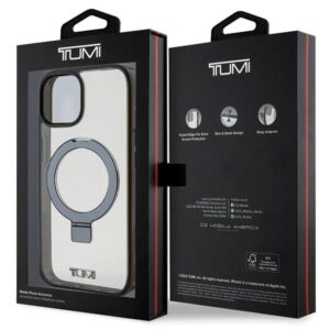 Tumi TUHMP15SSSFC Apple iPhone 15 / 14 / 13 6.1" baltos spalvos kietas dėklas with skaidrus Ring Stand and MagSafe - Image 8