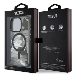 Tumi TUHMP15LTCAMK Apple iPhone 15 Pro 6.1" juodos spalvos kietas dėklas with Frosted Camo Print and MagSafe - Image 8