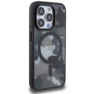 Tumi TUHMP15XTCAMK Apple iPhone 15 Pro Max 6.7" juodos spalvos kietas dėklas with Frosted Camo Print and MagSafe - Image 4