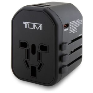 TUMI TUTA20WMSLK travel adapter 20W USB-C / 2xUSB-A black - Image 2