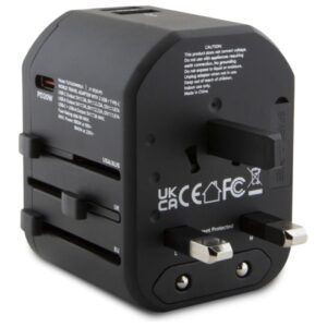 TUMI TUTA20WMSLK travel adapter 20W USB-C / 2xUSB-A black - Image 6
