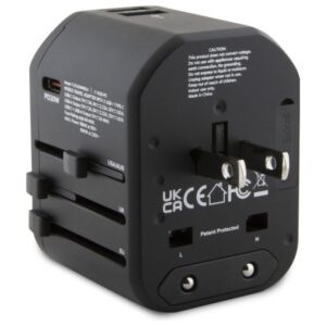 TUMI TUTA20WMSLK travel adapter 20W USB-C / 2xUSB-A black - Image 7