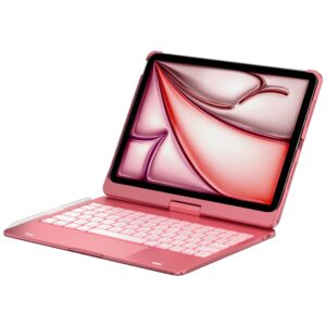 Dėklas TypeDėklas Flexbook Touch su klaviatūra skirtas Apple iPad Air 11" M2 2024 / M3 2025 / M4 2026 rožinės spalvos