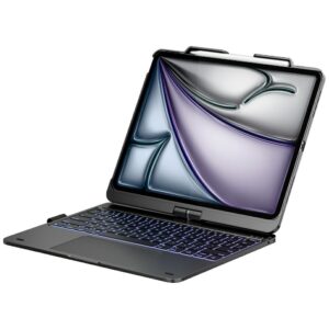 TypeDėklas Flexbook Touch Dėklas su klaviatūra skirtas Apple iPad Air 13" M2 2024 / M3 2025 / M4 2026 pilkos spalvos