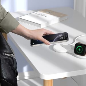 Conceptronic GORGON04W mobiliojo įrenginio kroviklis Išmanusis telefonas, Išmanusis laikrodis Balta AC Belaidis įkrovimas Vidaus - Image 1