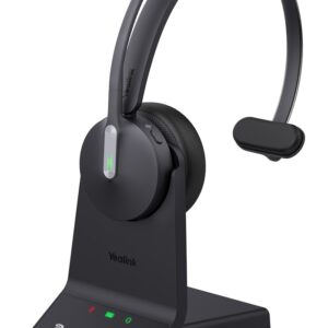 Yealink WH64 Mono UC Laisvų rankų įranga Bevielis Su lankeliu Biuras / skambučių centras C tipo USB Bluetooth Juoda - Image 1