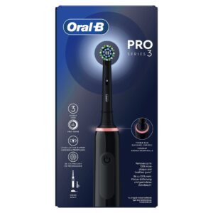 Oral-B Pro 3 Pro3 3000 Suaugusiems Besisukantis vibruojantis dantų šepetėlis Juoda - Image 2