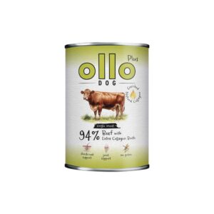 OLLO Plus Collagen Mono Beef - drėgnas ėdalas šunims - 800g
