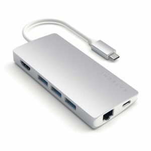 Satechi ST-TCMA2S knyginių kompiuterių dokas / jungčių replikatorius USB 3.2 Gen 1 (3.1 Gen 1) Type-C Sidabras