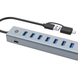 Conceptronic HUBBIES21GP sąsajos šakotuvas USB 3.2 Gen 1 (3.1 Gen 1) Type-A 5000 Mbit/ai Pilka - Image 3