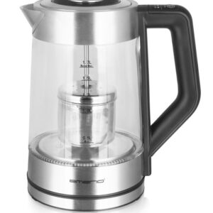 Emerio WK-122730 elektrinis virdulys 1,7 L 2200 W Juoda, Sidabras, Permatomas