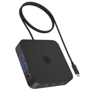 ICY BOX IB-DK4090-C Prijungimas USB 3.2 Gen 2 (3.1 Gen 1) Type-C Juoda - Image 1