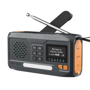Extralink RADIO AWARYJNE BLUETOOTH SOLARNE Z KORBKA DYNAMO POWERBANK 4000MAH Z LATARKA SOS BT-4000 Nešiojama Analoginis ir skaitmeninis Juoda, Oranžinė - Image 2