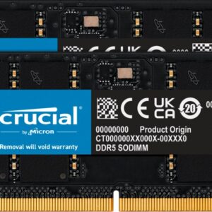 Crucial CT2K32G48C40S5 atminties modulis 64 GB 2 x 32 GB DDR5 262-pin SO-DIMM