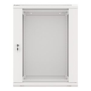 Lanberg wall-mounted installation rack cabinet 19'' 15U 600x600mm gray (glass door) - Image 2