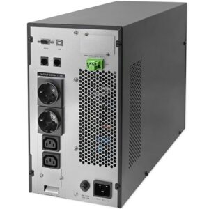 Qoltec 52282 Nepertraukiamo maitinimo šaltinis (UPS) | 3 kVA | 3000 W | Galios koeficientas 1.0 | LCD | EPO | USB | Prisijungęs - Image 2