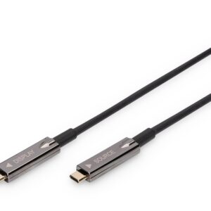 Digitus AK-330160-100-S USB kabelis USB 3.2 Gen 1 (3.1 Gen 1) 10 m USB C Juoda