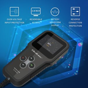 Qoltec 52489 Skaitmeninis akumuliatoriaus analizatoriaus testeris 3 viename su LCD ir daugiakalbiu 6 V | 12V | 24V | 30Ah-200Ah - Image 3