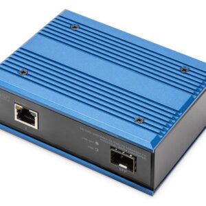 Digitus DN-652104-1 tinklo medijos keitiklis 1000 Mbit/ai Juoda, Mėlyna - Image 1