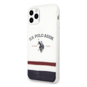 US Polo USHCN58PCSTRB Apple iPhone 11 Pro baltos spalvos Tricolor Pattern Collection - Image 2