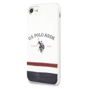 US Polo USHCI8PCSTRB Apple iPhone 7/8/SE 2020/ SE 2022 baltos spalvos Tricolor Pattern Collection - Image 2