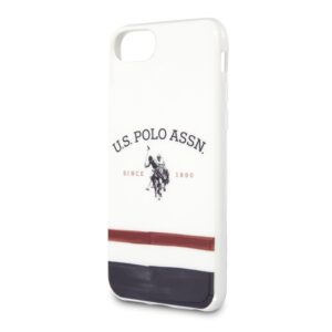 US Polo USHCI8PCSTRB Apple iPhone 7/8/SE 2020/ SE 2022 baltos spalvos Tricolor Pattern Collection - Image 3