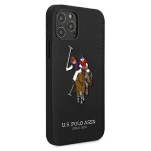 US Polo USHCP12MPUGFLBK Apple iPhone 12/12 Pro 6,1" juodos spalvos Polo Embroidery Collection - Image 4