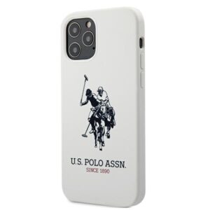 US Polo USHCP12MSLHRWH Apple iPhone 12/12 Pro 6,1" baltos spalvos Silicone Collection - Image 2