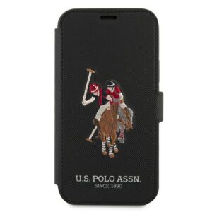 US Polo USFLBKP12MPUGFLBK Apple iPhone 12/12 Pro 6,1" juodos spalvos book Polo Embroidery Collection - Image 2