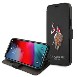 US Polo USFLBKP12MPUGFLBK Apple iPhone 12/12 Pro 6,1" juodos spalvos book Polo Embroidery Collection - Image 6