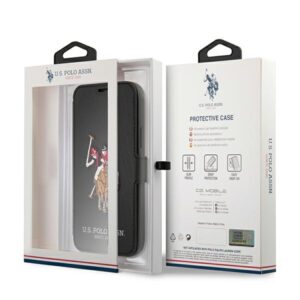 US Polo USFLBKP12MPUGFLBK Apple iPhone 12/12 Pro 6,1" juodos spalvos book Polo Embroidery Collection - Image 7