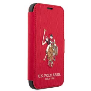 US Polo USFLBKP12LPUGFLRE Apple iPhone 12 Pro Max 6,7" raudonos spalvos book Polo Embroidery Collection - Image 3