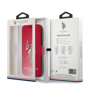 US Polo USFLBKP12LPUGFLRE Apple iPhone 12 Pro Max 6,7" raudonos spalvos book Polo Embroidery Collection - Image 7