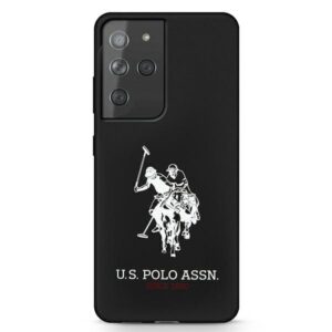US Polo USHCS21LSLHRBK S21 Ultra G998 juodos spalvos Silicone Logo