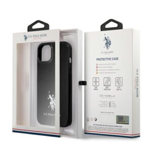 US Polo USHCP13SUMHK Apple iPhone 13 mini 5,4" juodos spalvos kietas dėklas Horses Logo - Image 8