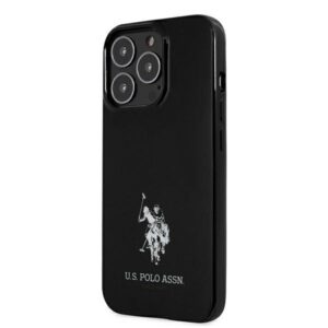 US Polo USHCP13LUMHK Apple iPhone 13 Pro / 13 6,1" juodos spalvos kietas dėklas Horses Logo - Image 2