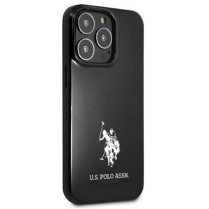 US Polo USHCP13LUMHK Apple iPhone 13 Pro / 13 6,1" juodos spalvos kietas dėklas Horses Logo - Image 4