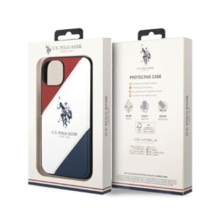 US Polo USHCP14MPSO3 Apple iPhone 14 Plus /15 Plus 6,7" baltos spalvos Tricolor Embossed - Image 7