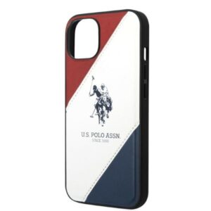 US Polo USHCP14MPSO3 Apple iPhone 14 Plus /15 Plus 6,7" baltos spalvos Tricolor Embossed - Image 5