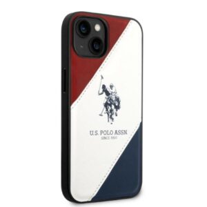 US Polo USHCP14MPSO3 Apple iPhone 14 Plus /15 Plus 6,7" baltos spalvos Tricolor Embossed - Image 6