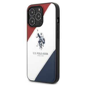 US Polo USHCP14LPSO3 Apple iPhone 14 Pro 6,1" baltos spalvos Tricolor Embossed - Image 2