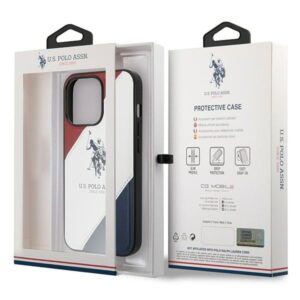 US Polo USHCP14LPSO3 Apple iPhone 14 Pro 6,1" baltos spalvos Tricolor Embossed - Image 8