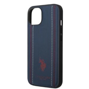 US Polo USHCP14MPFAV Apple iPhone 14 Plus / 15 Plus 6.7" navy blue Leather Stitch - Image 6