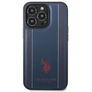 US Polo USHCP14LPFAV Apple iPhone 14 Pro 6,1" navy blue Leather Stitch - Image 3