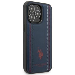 US Polo USHCP14LPFAV Apple iPhone 14 Pro 6,1" navy blue Leather Stitch - Image 4