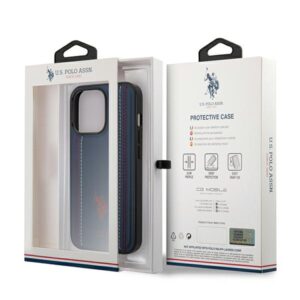 US Polo USHCP14LPFAV Apple iPhone 14 Pro 6,1" navy blue Leather Stitch - Image 8
