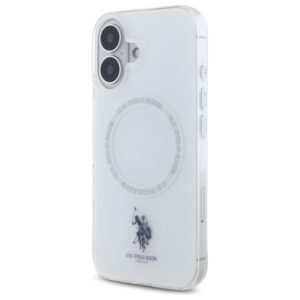 US Polo USHMP16SHOCLDPW Apple iPhone 16 6.1" baltos spalvos IML Ring MagSafe - Image 2
